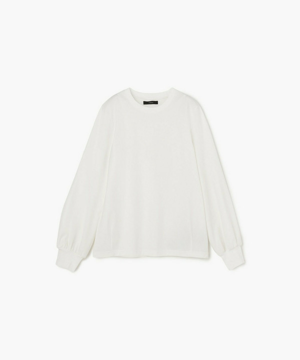 トリコットロングスリーブカットソー 詳細画像 ホワイト 1