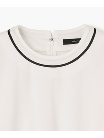 【endalence】トリコットギャザースリーブカットソー 詳細画像 ブラック 2