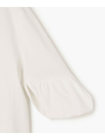 【endalence】トリコットギャザースリーブカットソー 詳細画像 ブラック 4