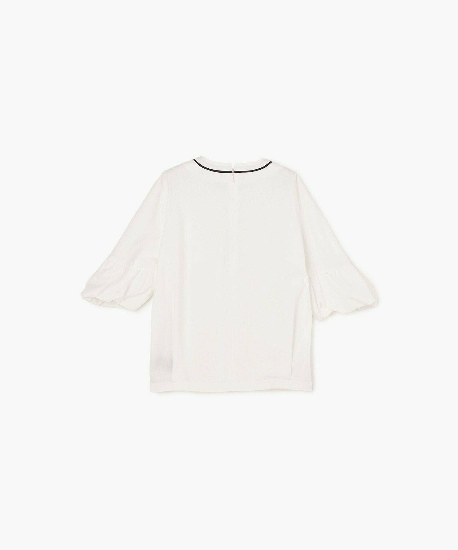 【endalence】トリコットギャザースリーブカットソー 詳細画像 ブラック 1