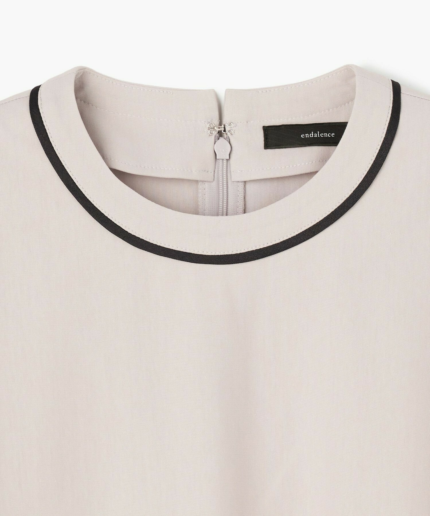 【endalence】トリコットギャザースリーブカットソー 詳細画像 ブラック 10