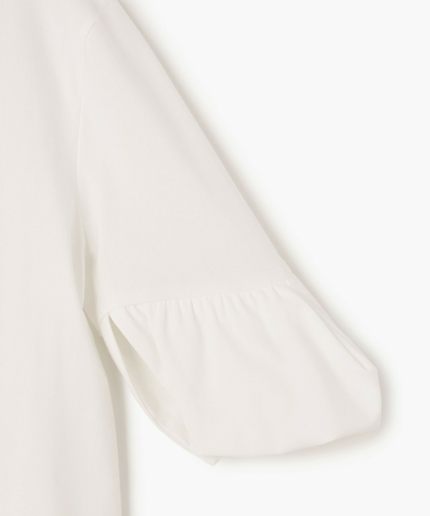 【endalence】トリコットギャザースリーブカットソー 詳細画像 ブラック 4