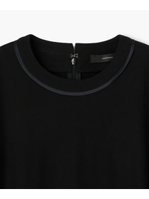 【endalence】トリコットギャザースリーブドレス 詳細画像 ブラック 2