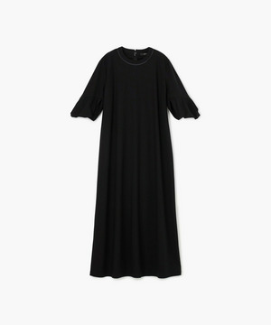 【endalence】トリコットギャザースリーブドレス 詳細画像 ブラック 1