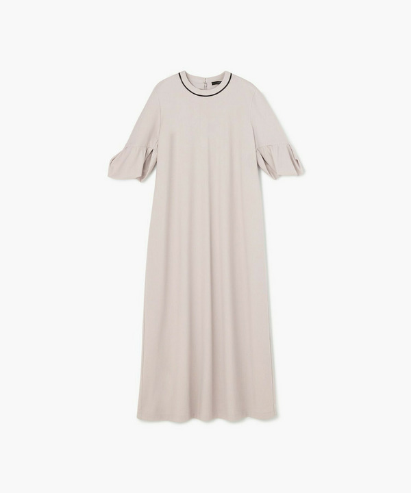 【endalence】トリコットギャザースリーブドレス