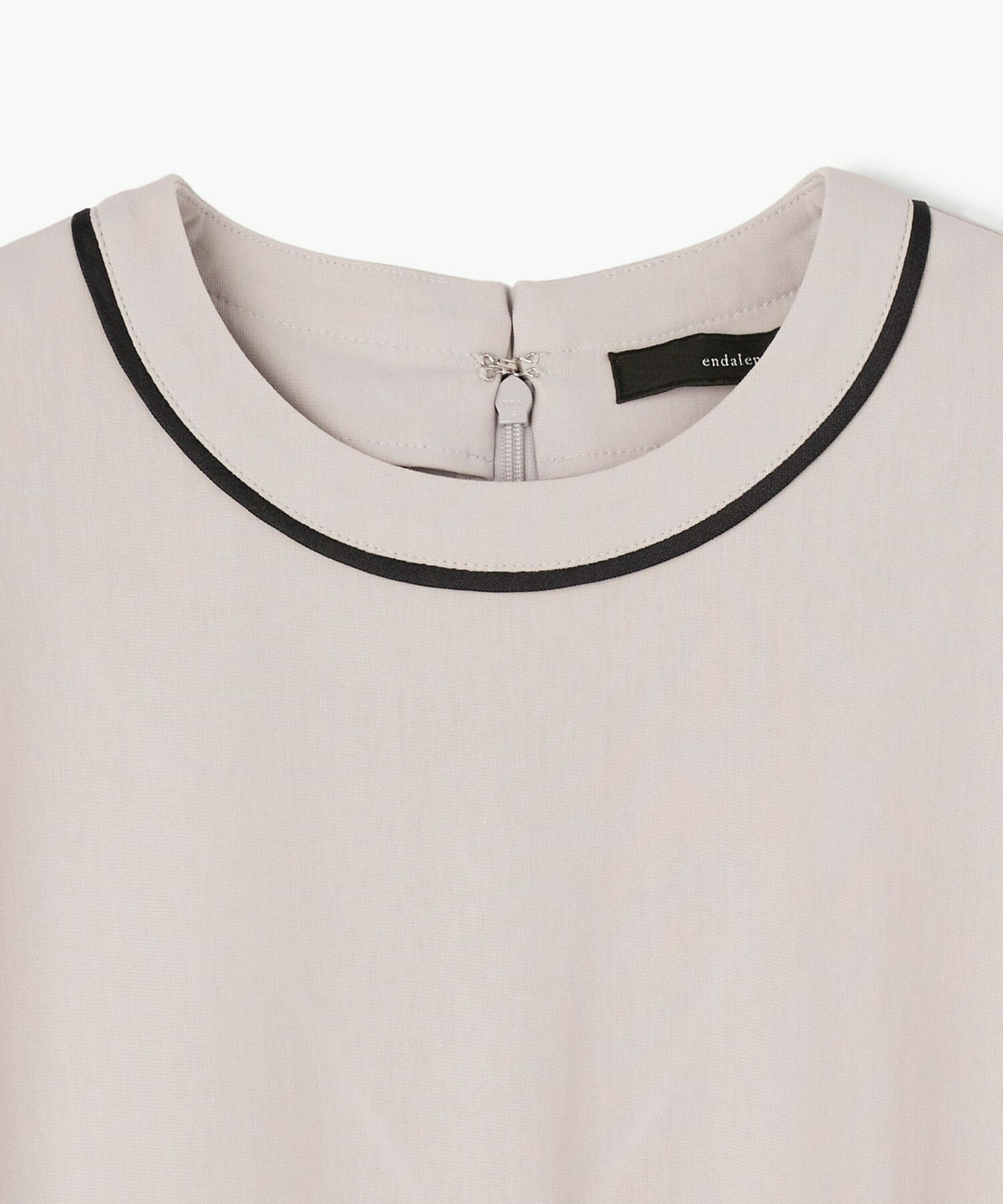 【endalence】トリコットギャザースリーブドレス 詳細画像 ブラック 7