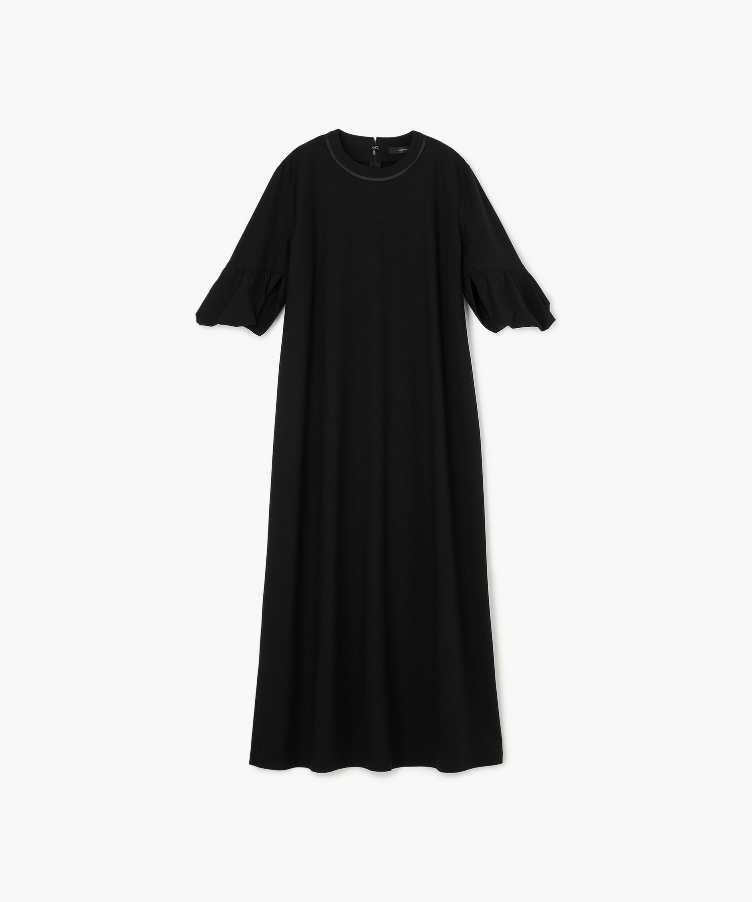 【endalence】トリコットギャザースリーブドレス 詳細画像 ブラック 1