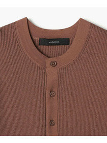 【endalence】シアーリブヘンリーネックニット 詳細画像 ネイビー 5