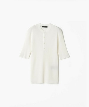 【endalence】シアーリブヘンリーネックニット 詳細画像 ホワイト 1