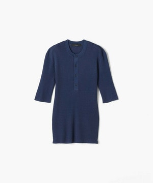 【endalence】シアーリブヘンリーネックニット 詳細画像 ネイビー 1