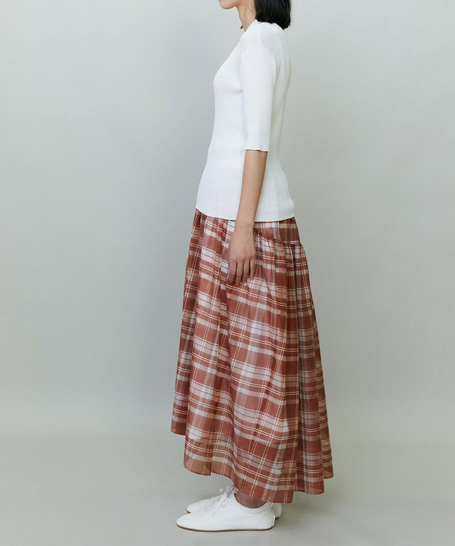 【endalence】シアーリブヘンリーネックニット 詳細画像 ネイビー 11