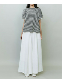 【endalence】ローゲージボーダーニット 詳細画像 ブラック系その他 1