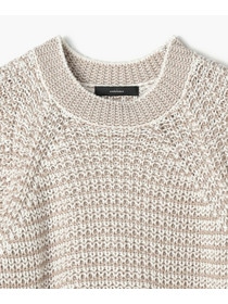 【endalence】ローゲージボーダーニット 詳細画像 ブラック系その他 9