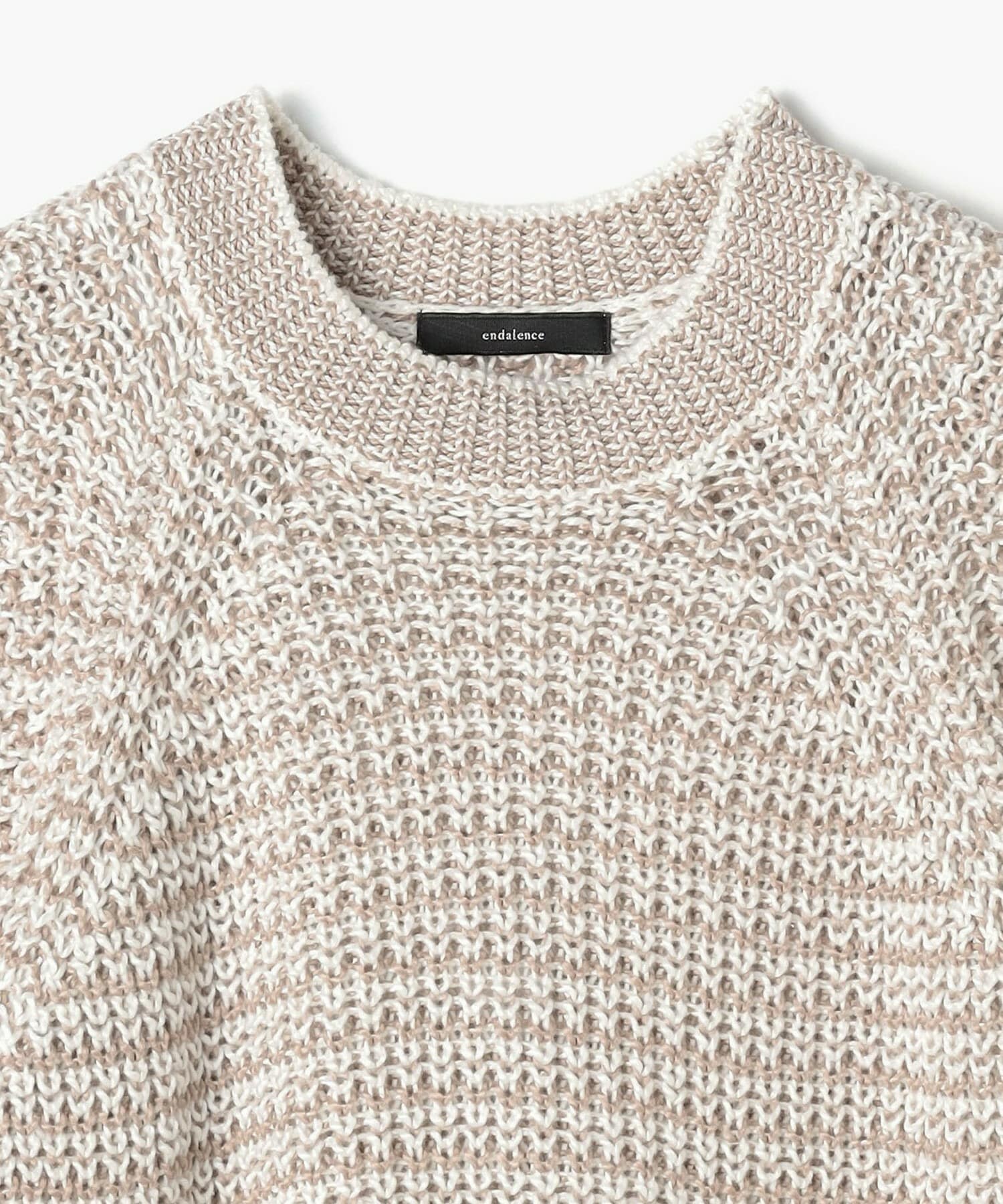 【endalence】ローゲージボーダーニット 詳細画像 ブラック系その他 9