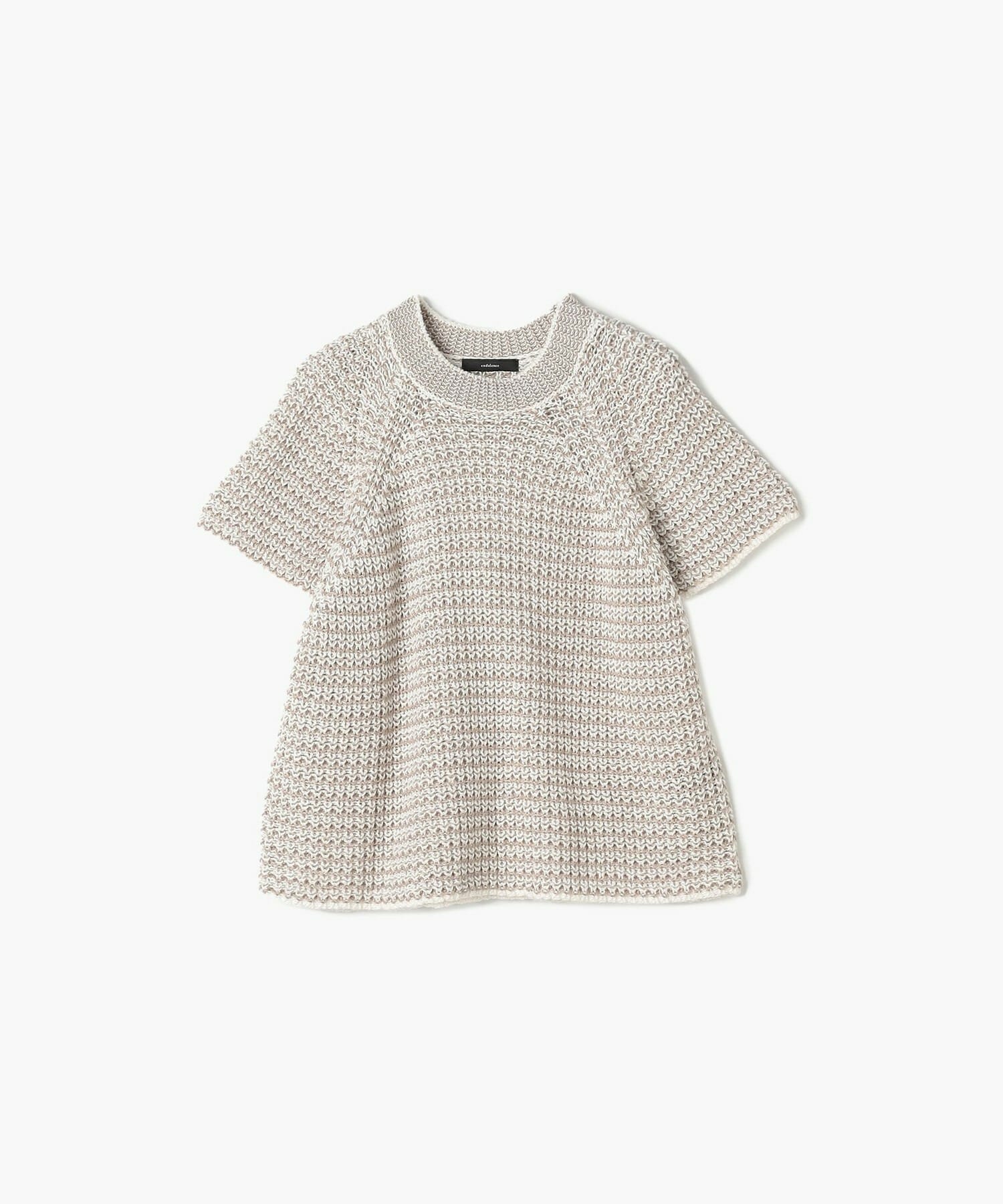 【endalence】ローゲージボーダーニット 詳細画像 ベージュ系その他 1