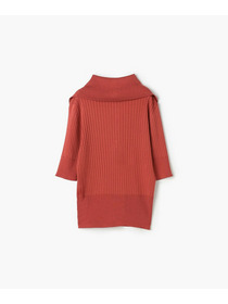 【endalence】ワイドリブニットポロ 詳細画像 ネイビー 13