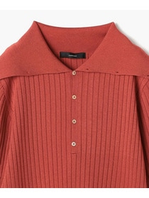 【endalence】ワイドリブニットポロ 詳細画像 ネイビー 16