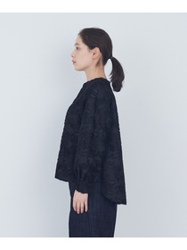 【ADIEU TRISTESSE】フラワージャカード襟付きブラウス 詳細画像 ブラック 10