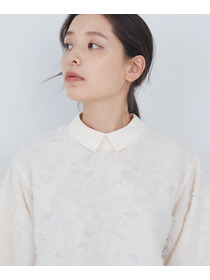 【ADIEU TRISTESSE】フラワージャカード襟付きブラウス 詳細画像 ブラック 19