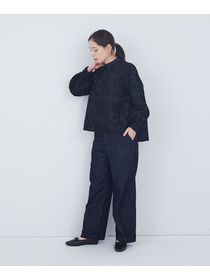 【ADIEU TRISTESSE】フラワージャカード襟付きブラウス 詳細画像 ブラック 2