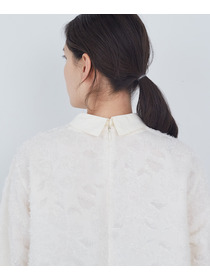 【ADIEU TRISTESSE】フラワージャカード襟付きブラウス 詳細画像 ブラック 20