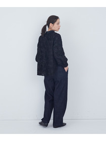 【ADIEU TRISTESSE】フラワージャカード襟付きブラウス 詳細画像 ブラック 3