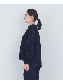 【ADIEU TRISTESSE】フラワージャカード襟付きブラウス 詳細画像 ブラック 5