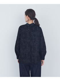 【ADIEU TRISTESSE】フラワージャカード襟付きブラウス 詳細画像 ブラック 6