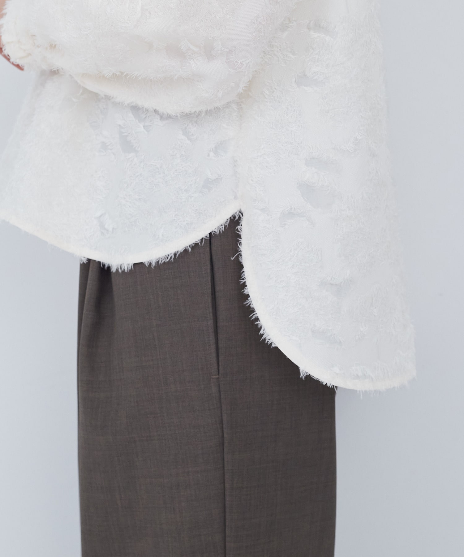 【ADIEU TRISTESSE】フラワージャカード襟付きブラウス 詳細画像 ブラック 22