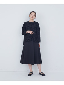 【ADIEU TRISTESSE】フラワージャカードブラウス 詳細画像 ブラック 1