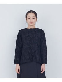 【ADIEU TRISTESSE】フラワージャカードブラウス 詳細画像 ブラック 4