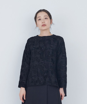 【ADIEU TRISTESSE】フラワージャカードブラウス 詳細画像 ブラック 1