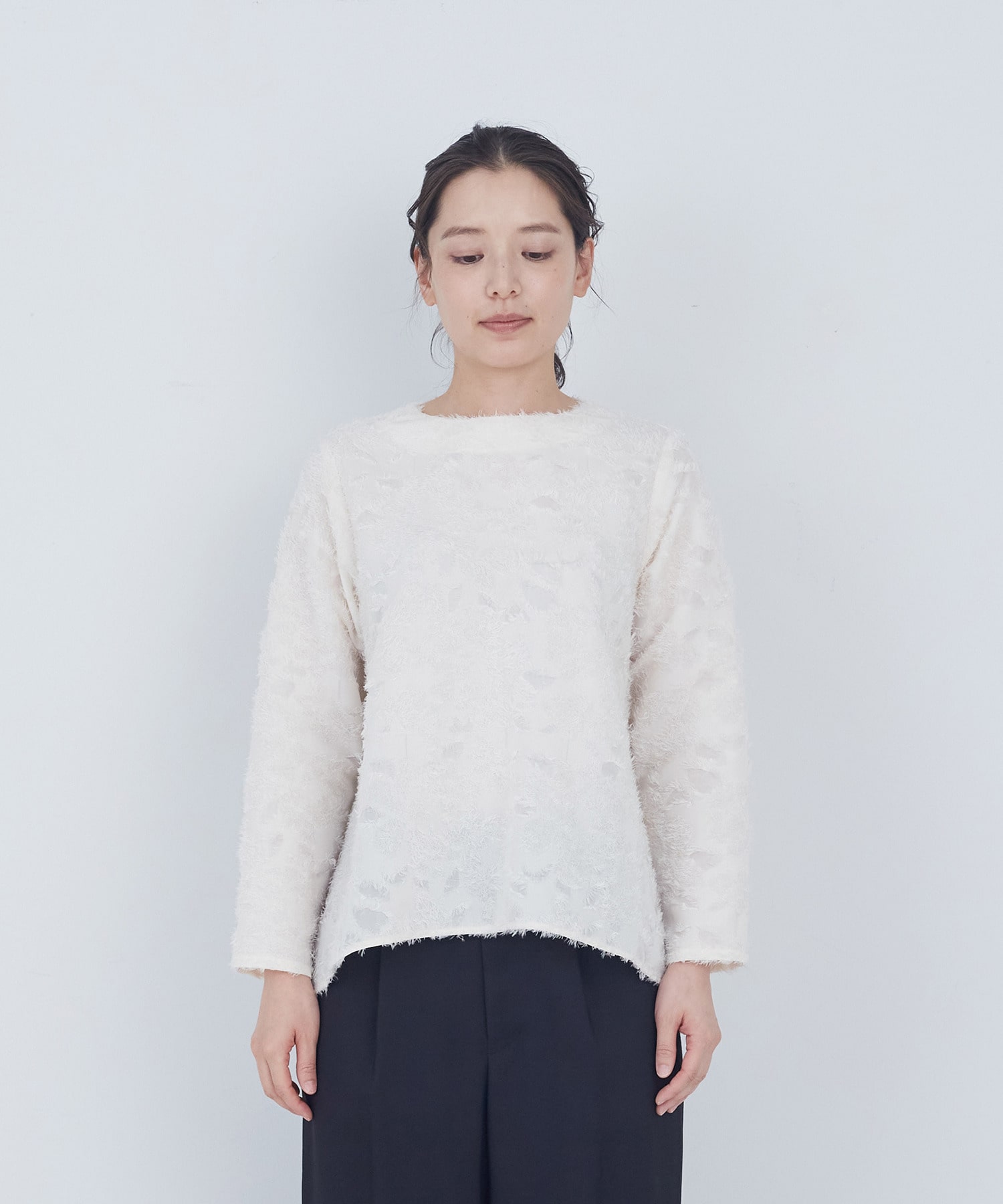 【ADIEU TRISTESSE】フラワージャカードブラウス 詳細画像 ブラック 10