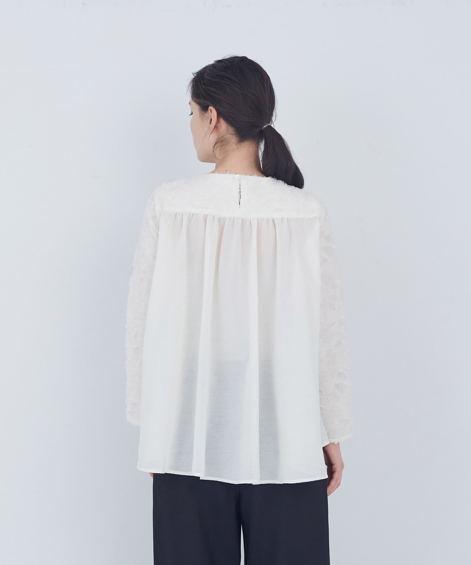 【ADIEU TRISTESSE】フラワージャカードブラウス 詳細画像 ブラック 12