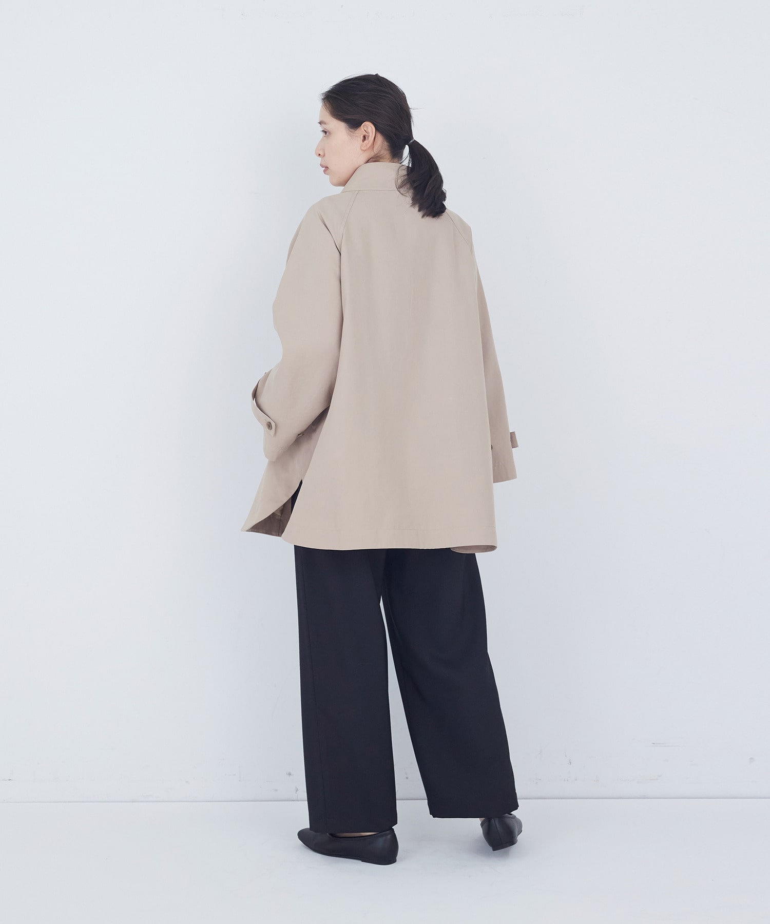 【ADIEU TRISTESSE】Aラインハーフコート 詳細画像 ベージュ 10