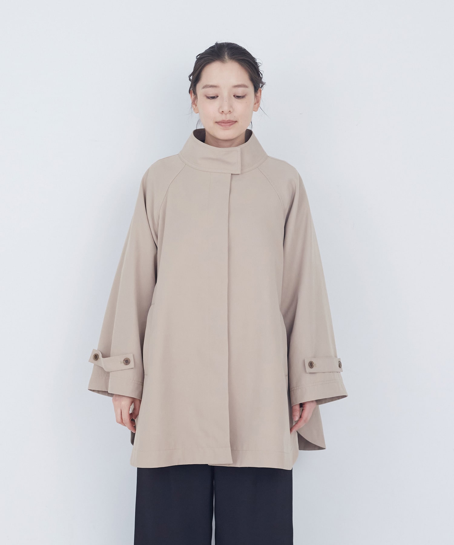 【ADIEU TRISTESSE】Aラインハーフコート 詳細画像 ベージュ 12