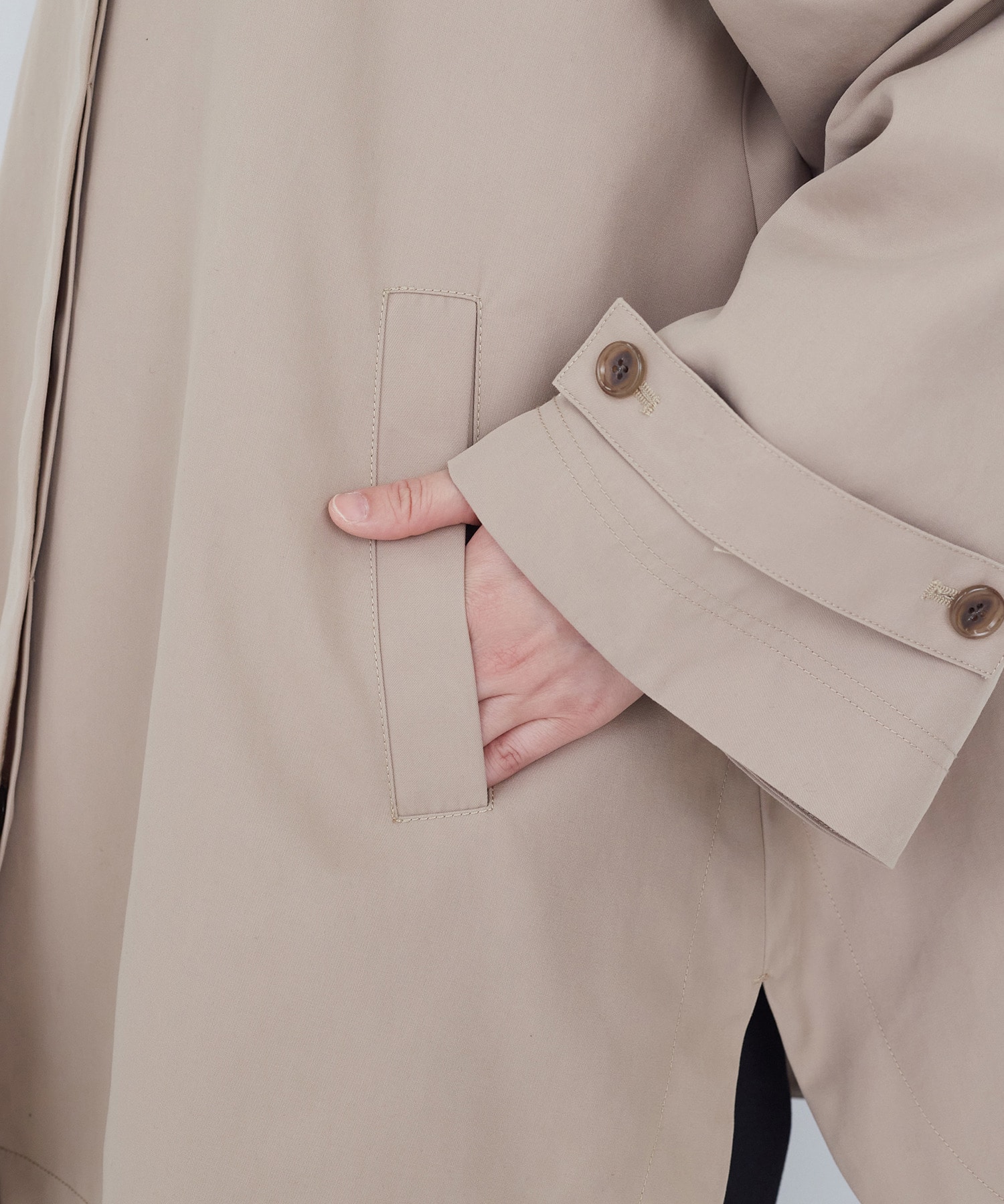 【ADIEU TRISTESSE】Aラインハーフコート 詳細画像 ベージュ 17