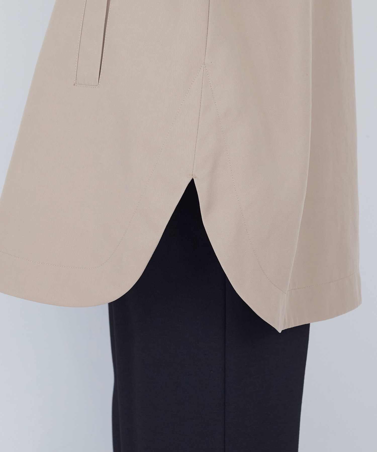 【ADIEU TRISTESSE】Aラインハーフコート 詳細画像 ベージュ 19