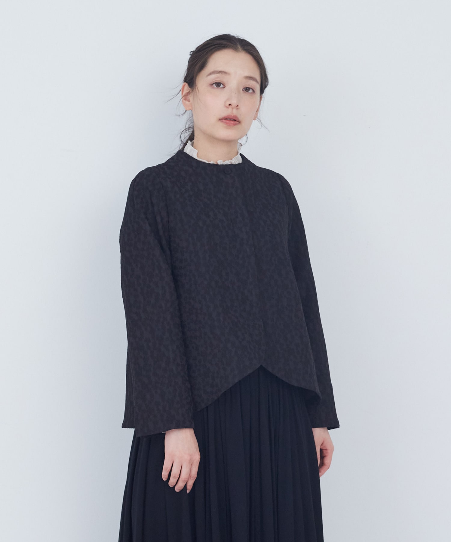 【ADIEU TRISTESSE】リーフカットジャケット 詳細画像 ブラック系その他 1