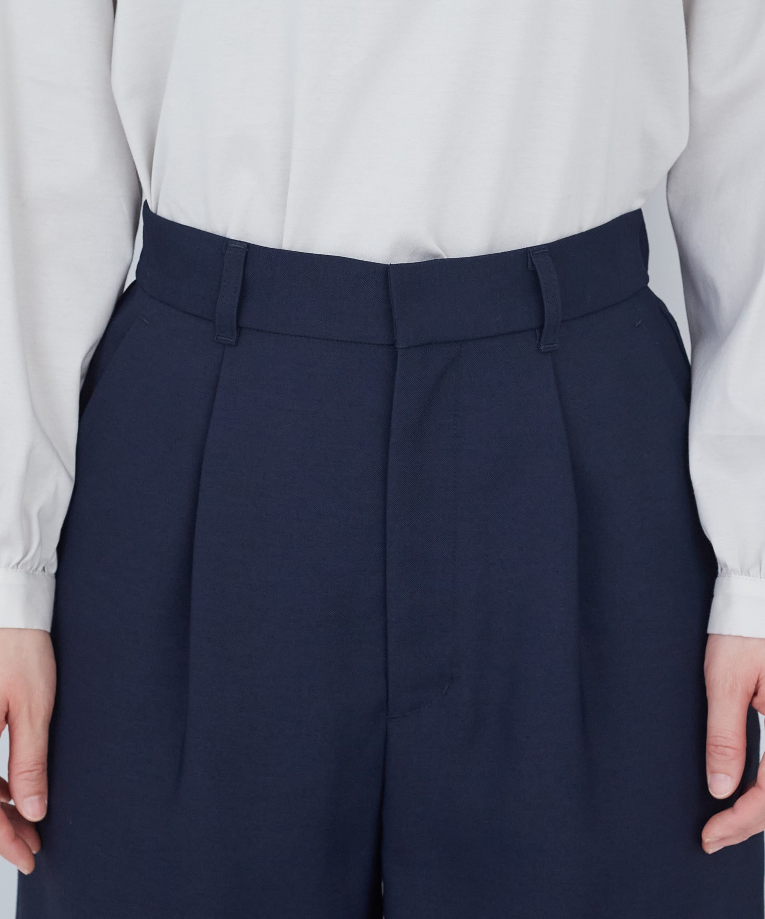 【ADIEU TRISTESSE】タックストレートパンツ 詳細画像 ネイビー 17