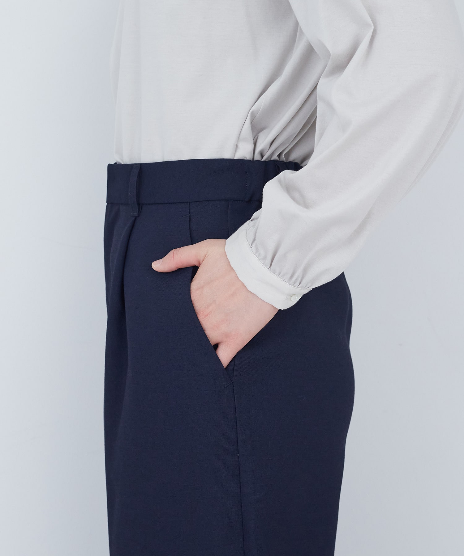 【ADIEU TRISTESSE】タックストレートパンツ 詳細画像 ネイビー 19