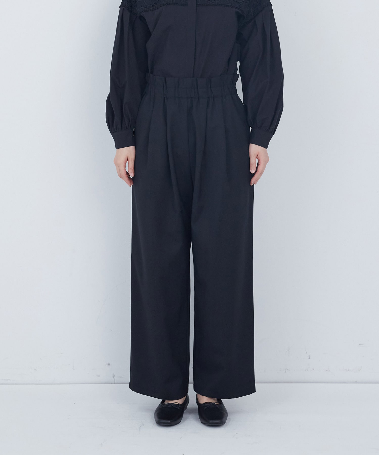 【ADIEU TRISTESSE】きれいめイージーパンツ 詳細画像 ブラック 4