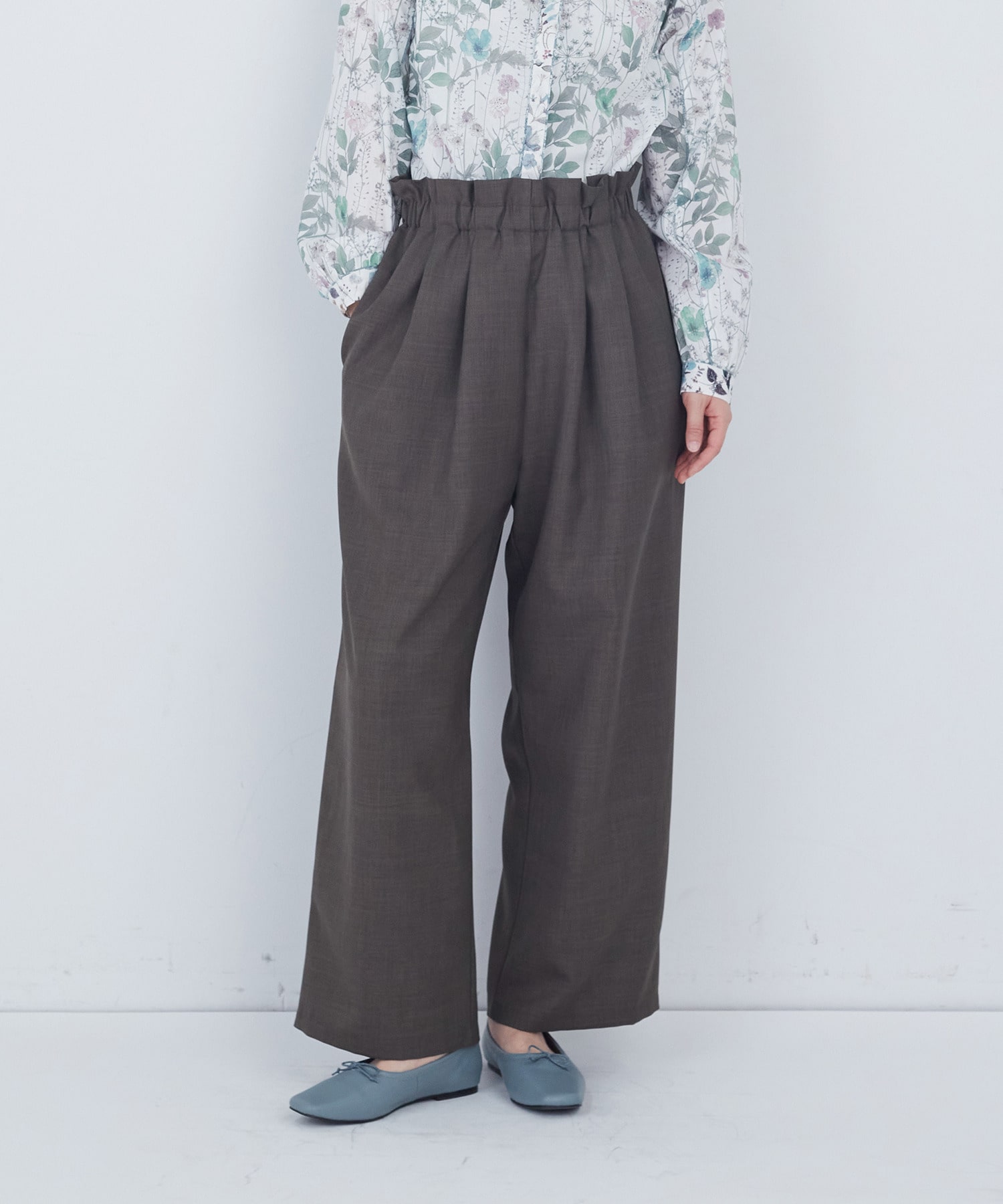 【ADIEU TRISTESSE】きれいめイージーパンツ 詳細画像 カーキ 1