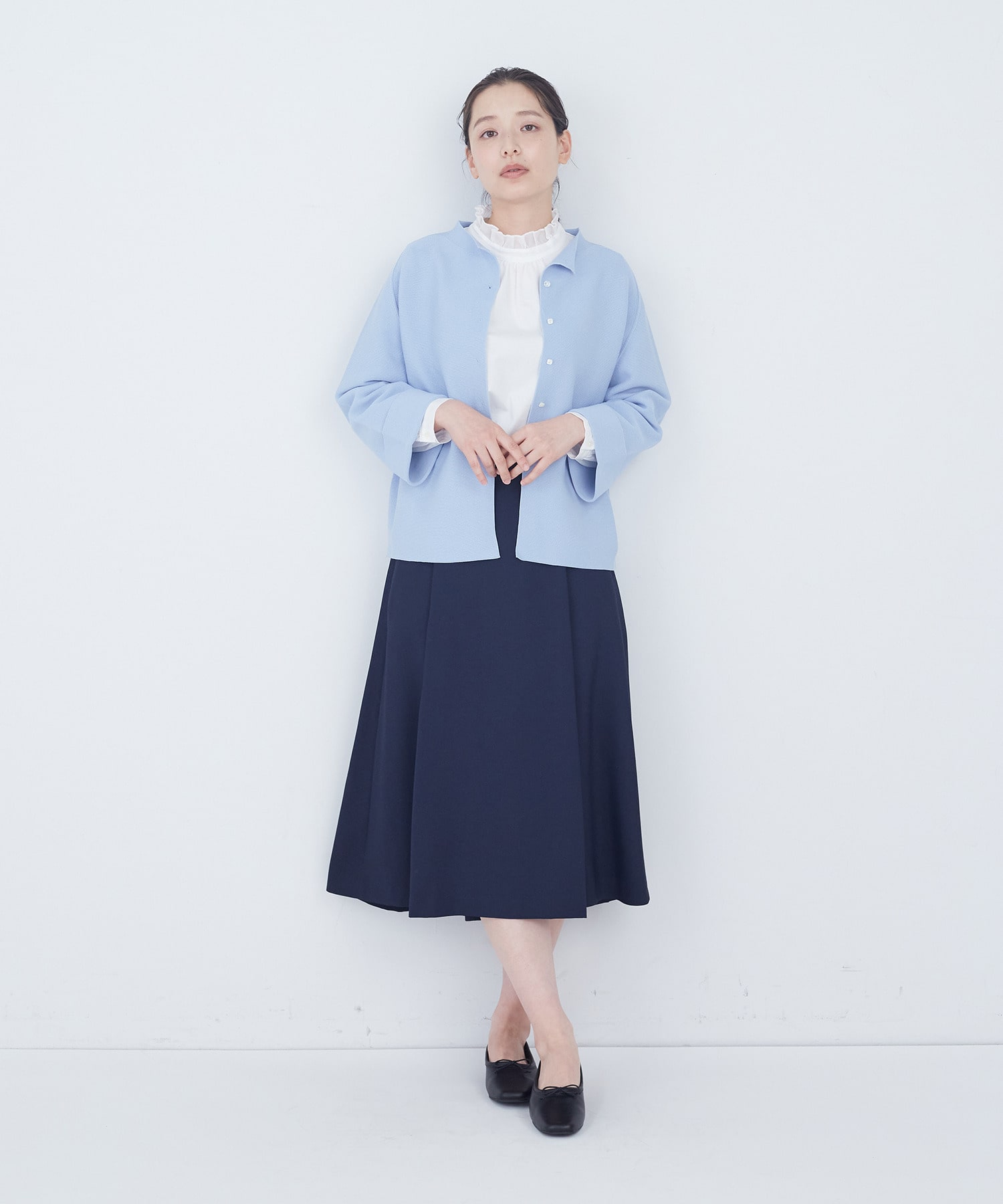 【ADIEU TRISTESSE】タックフレアースカート 詳細画像 ブラック 12