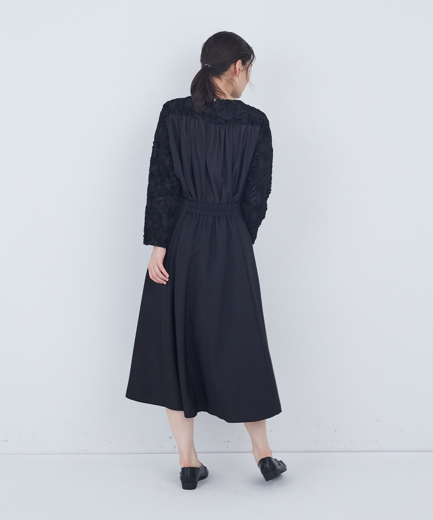 【ADIEU TRISTESSE】タックフレアースカート 詳細画像 ブラック 4