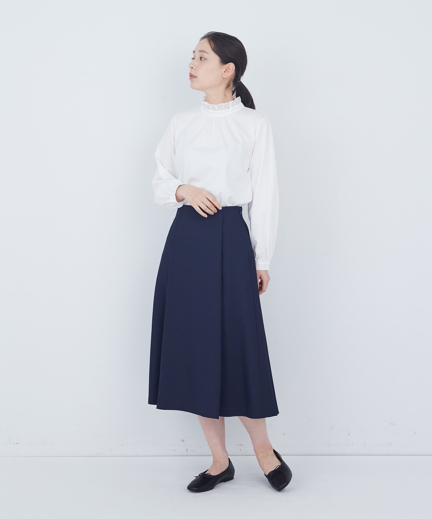 【ADIEU TRISTESSE】タックフレアースカート 詳細画像 ブラック 8