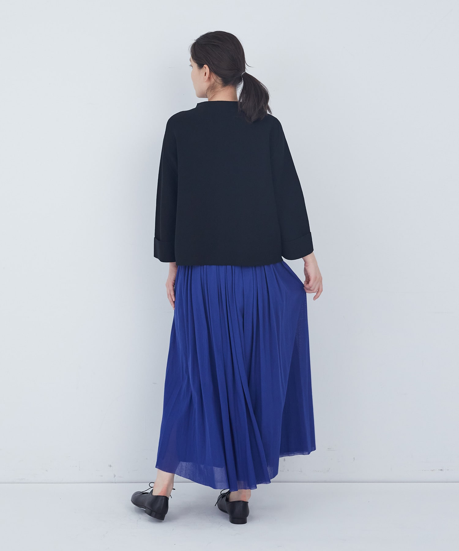 【ADIEU TRISTESSE】【2way】COTTON FORTホールガーメントニットカーディガン 詳細画像 ブラック 12