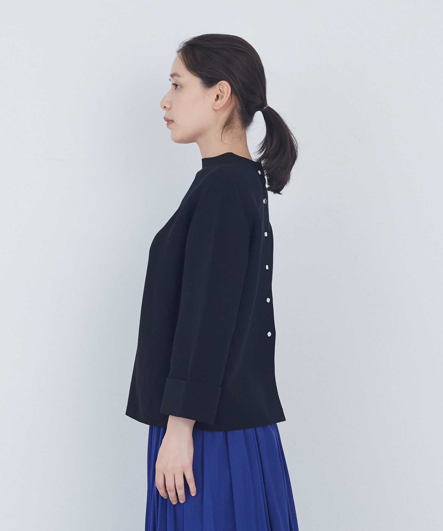 【ADIEU TRISTESSE】【2way】COTTON FORTホールガーメントニットカーディガン 詳細画像 ブラック 16