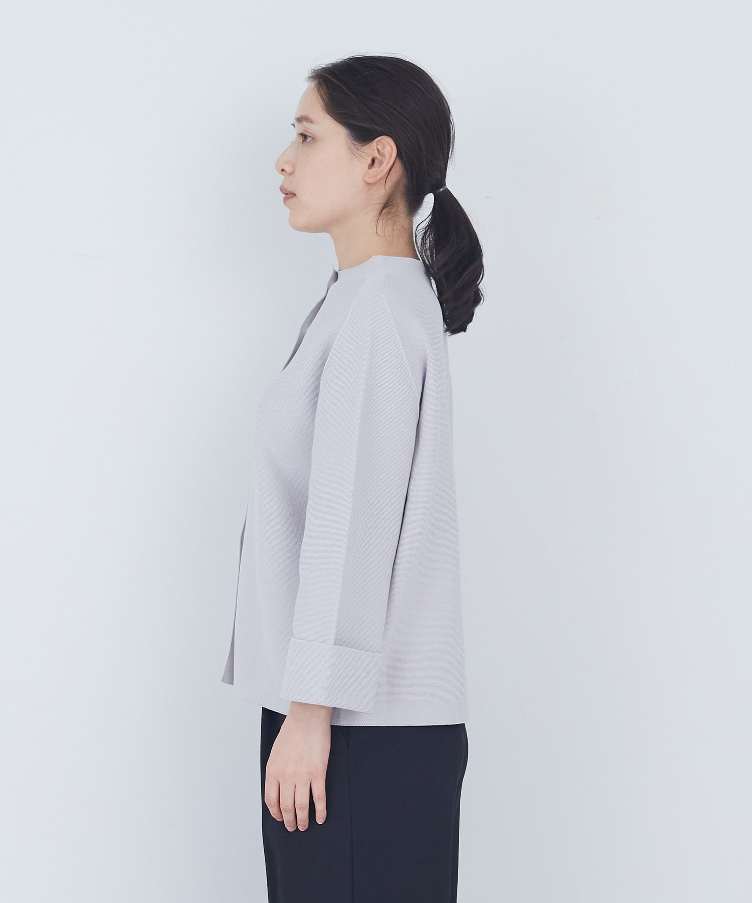 【ADIEU TRISTESSE】【2way】COTTON FORTホールガーメントニットカーディガン 詳細画像 ブラック 24