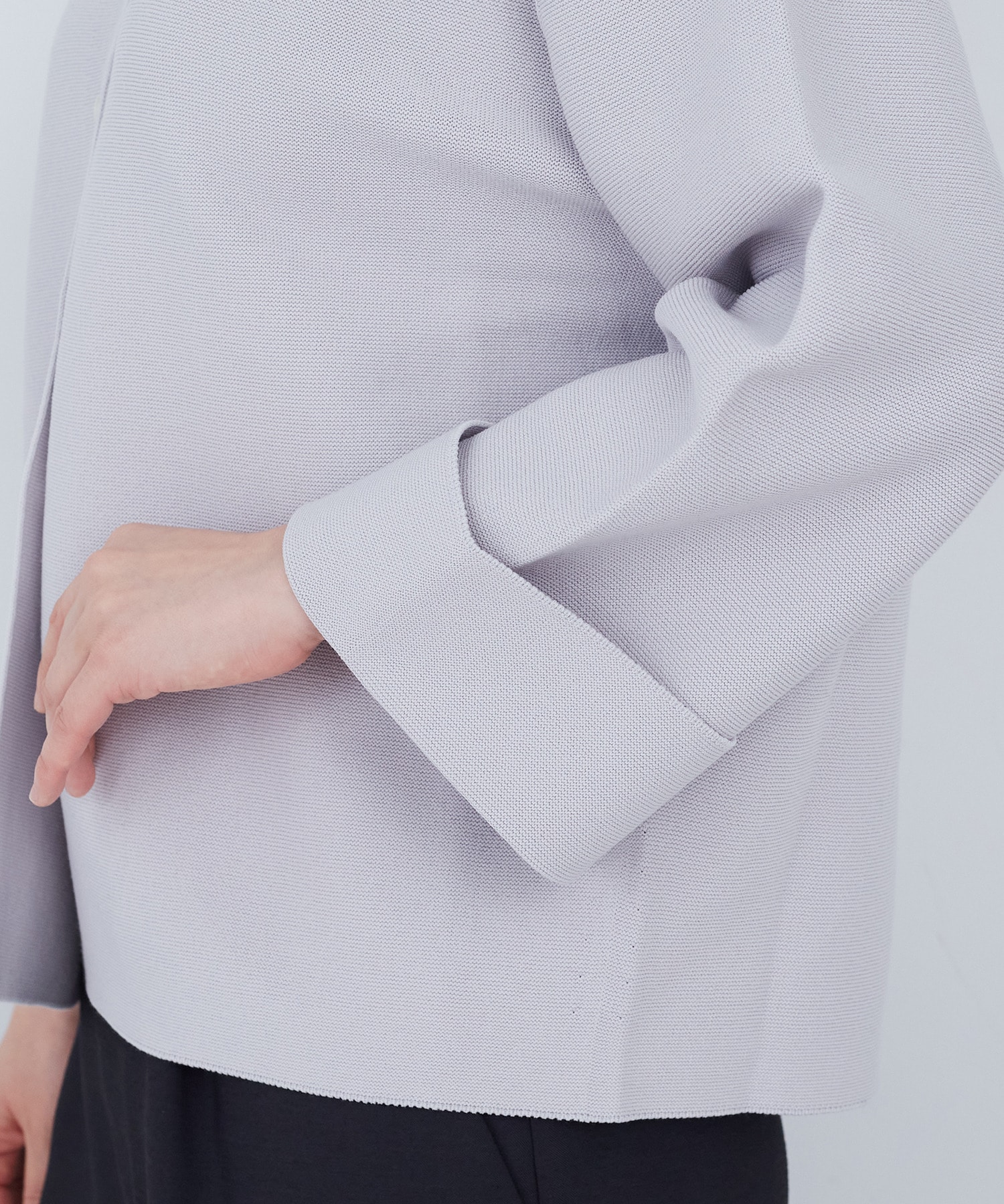 【ADIEU TRISTESSE】【2way】COTTON FORTホールガーメントニットカーディガン 詳細画像 ブラック 28